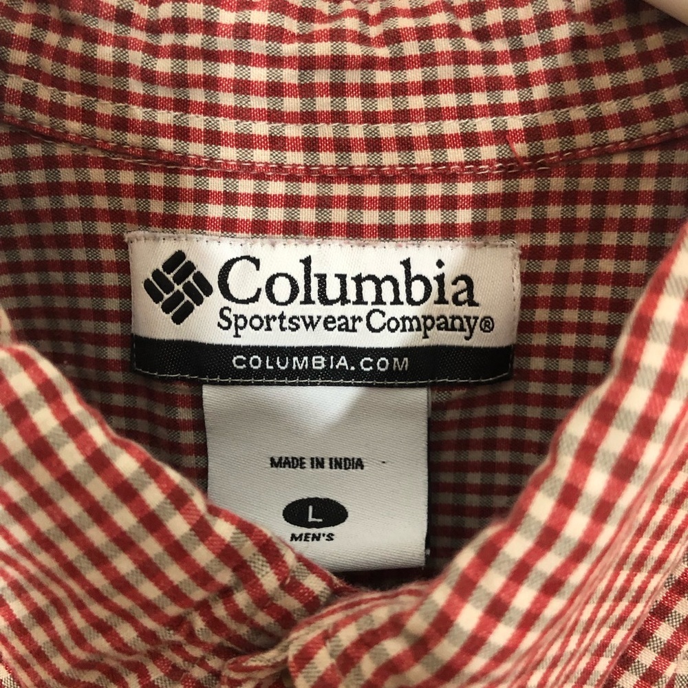 Columbia Checked Button Front Shirt Size Large - Picture 4 of 4
